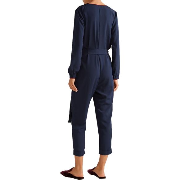 Hatch The Emmauelle Crepe Jumpsuit Maternity Navy Blue - Picture 9 of 9